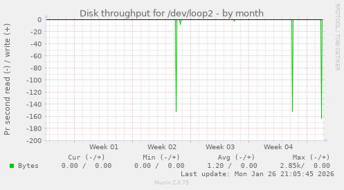 Disk throughput for /dev/loop2